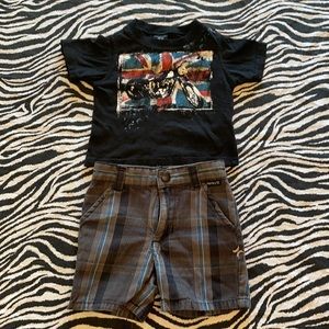 Boys t-shirt and shorts set, size 6 Months, Hurley
